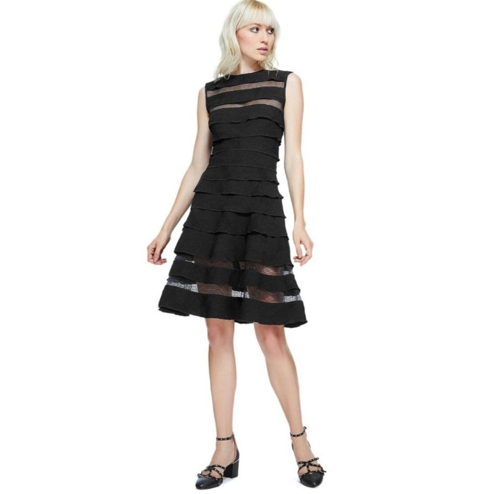 Tadashi Shoji Philippe Black Sleeveless Dress